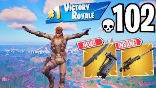 102 Elimination SOLID SNAKE Solo vs Squads WINS Full Gameplay (Fortnite Chapter 5 Season 1)!