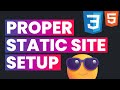 Proper HTML Website Setup With Essential CSS & JavaScript Libraries to Build Perfect Static Websites