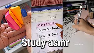 🧑‍💻Study With Me ASMR | Writing Asmr | Keyboard Typing Asmr | Stationary Organize asmr | Work Asmr