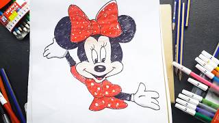How to draw Minnie Mouse step by step  | DİSNEY -   Minnie Mouse nasıl çizilir? (for kids)