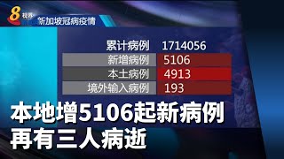 本地增5106起新病例 再有三人病逝