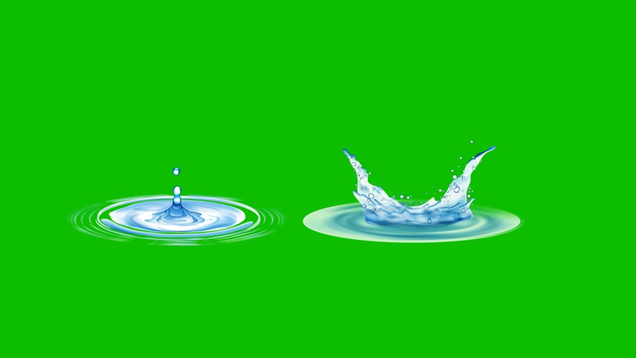 Water Drop Splash Green Screen Animation Effect Hd Video Youtube