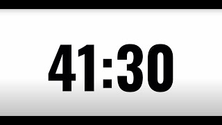 41 Minute 30 Seconds Countdown Timer | عد تنازلي لمدة ٤١ دقيقة و ٣٠ ثانية خلفية بيضاء