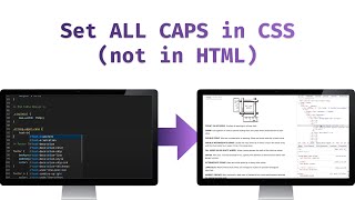 Don't type in ALL CAPS in HTML. Let the CSS take care of that (and the time-savings reasons why)