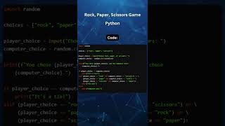 Rock, Paper, Scissors Game in Python #coding #gaming #code #coder #python #tutorial #developer