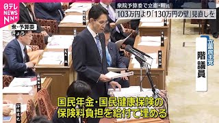 【立憲・階氏】衆院予算委で石破首相に…「130万円の壁」見直し求める