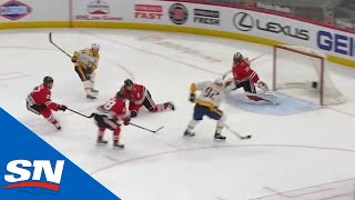 Malcolm Subban Stretches Out To Rob Ryan Johansen