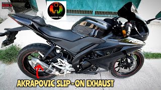 Yamaha R15 V3 Akrapovic Slip-On Exhaust | Sound Test