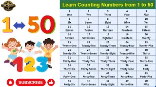 Learn 1 to 50 Numbers | Counting Numbers from 1 to 50 | 123 Numbers for Kids | Number Song for Kids