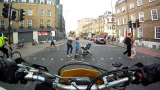 Husaberg FE550 Supermoto riding through London 01/08/14 - 03