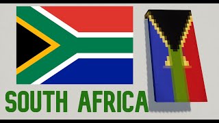 How to make the flag of SOUTH AFRICA in Minecraft!