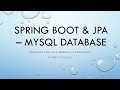 Java Spring - Hibernate, JPA and MySQL Persistence!