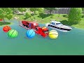 transporting excavator dump truck bulldozer police cars to garage with man truck fs22