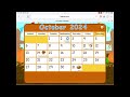 Starfall Daily Calendar - October 26, 2024 (Desc)