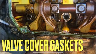 Valve cover gaskets replacement timelapse on gen3 Montero Pajero