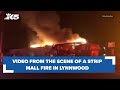 Video from the scene of a strip mall fire in Lynnwood