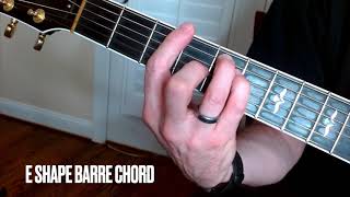 How to start playing Barre Chords for left handed players
