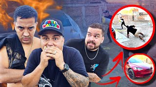 ARRUIN4M0S LA PINTURA DE UNA TESLA | Broma al Maza Clan 🤣