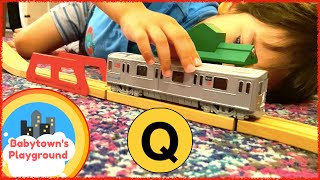 Q Subway Train Toy On Brio Tracks!