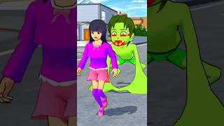 Katak zombie menyerang mio 🤢. #sakuraschoolsimulator #sakura #animatedcartoon #virelshorts #shorts