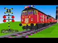 踏切アニメ あぶない電車 POLICE TRAIN 🚦 Fumikiri 3D Railroad Crossing Animation #2024