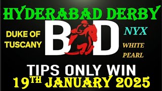 HYDERABAD GOLCONDA DERBY | 19/01/2025 | DERBY DAY | HYDERABAD DERBY | HORSE RACING | (@TIPSONLYWIN)