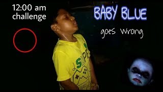 Baby blue challenge / done by 7 years old kid / gone wrong/ real footage