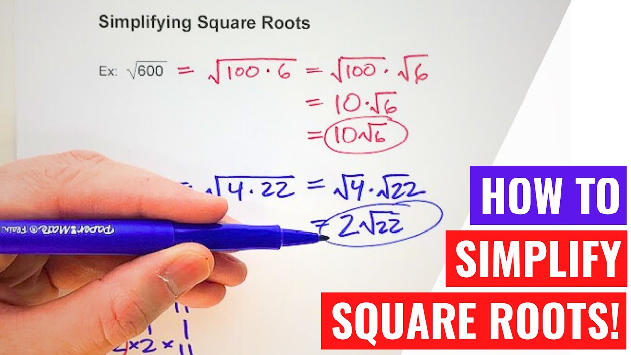 Simplifying Square Roots Youtube