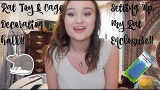 RAT TOY \u0026 DECORATION HAUL PLUS SETTING UP MY RAT CAGE!! | ItsAnnaLouise