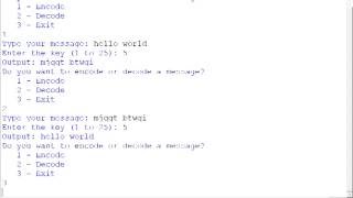Python: Caesar Shift Cipher 1
