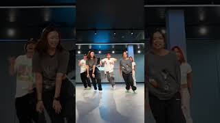 Tiktok trendy dance with the friends at the new dance studio