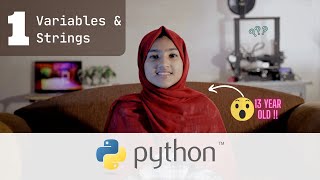 Python Beginners Tutorial For Children 1: Working with Variables and Strings in Python.