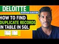 Deloitte Interview Question | How to Find Duplicate Records in SQL (With Excel & Pivot Table)