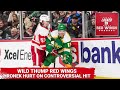 Filip Hronek Hurt on Controversial Hit | Minnesota Wild Thump Detroit Red Wings