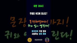 3843번 #미국인이가장많이쓰는영어 #쉬운영어회화 #생활영어회화 #총알영어회화 #여행영어회화 #백번듣고백번말하기 #영어회화문장해설 #영어회화문법해설