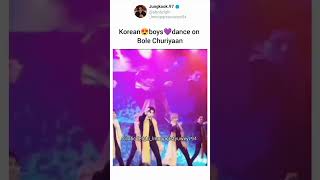 Korean boys dance on Bollywood song😍💜 #viral #korea#hindi#bollywood