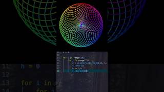 Spirograph design in Python / Graphics & coding / Turtle drawing tutorial #programming #satisfying