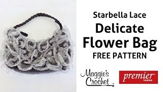 Flower Bag Starbella Lace Free Crochet Pattern - Right Handed