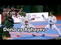 Dona vs Aghayev - Male kumite -75 kg - 21st WKF World Karate Championships Paris Bercy 2012