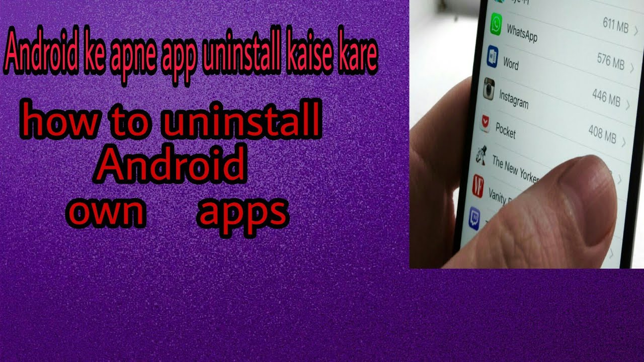 How To How To Delete Apps That Cannot Be Uninstall (android) - YouTube