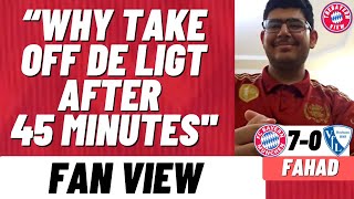 “WHY TAKE OFF DE LIGT AFTER 45 MINUTES''! - Bayern Munich 7-0 Bochum - Fan View (Fahad)
