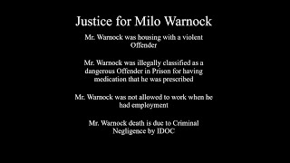 Justice for Milo #justiceforMiloWarnock