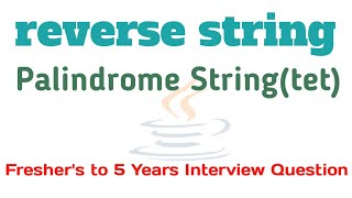 reverse string | palindrome string program in java | by Java concepts by Jay tutorial |