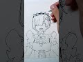 リゼロのレム描いてみた shorts イラスト イラストメイキング イラスト動画 お絵描き動画 リゼロ reゼロ レム レムりん rem rezero ボールペン