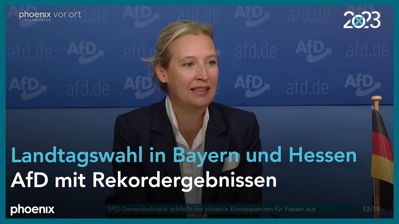 Pressekonferenz Der AfD Zu Den Landtagswahlen In Bayern Und Hessen Am ...