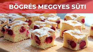 Bögrés meggyes süti recept