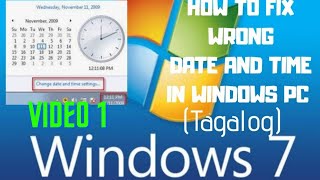 HOW TO FIX WRONG DATE & TIME IN WINDOWS PC (tagalog) #diy #windows7 #tutorial #troubleshooting