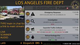 27-Dec-2024 // LAFD Los Angeles Fire Department SCANNER Radio ARCHIVE // FIRE \u0026 EMS // LA CAPTAIN