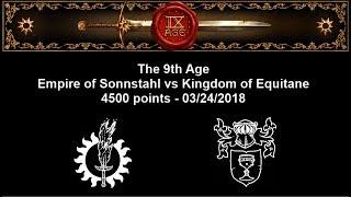 T9A #1 Empire of Sonnstahl vs Kingdom of Equitane, 4500 pts