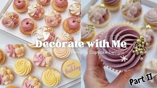 Instagram Trending Cupcake Designs [ Satisfying Decorating Compilation ] Easy Piping Buttercream
